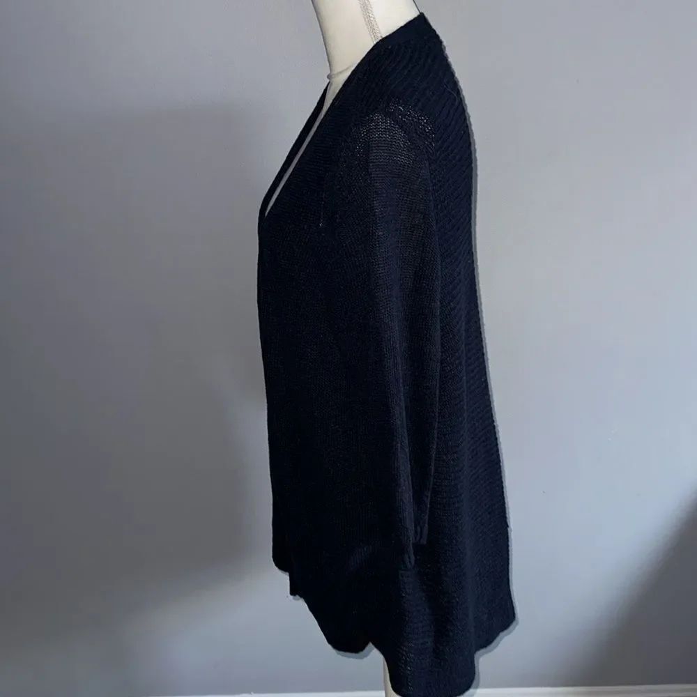Talbots Open Front Linen Cardigan Sweater! - Picture 4 of 7